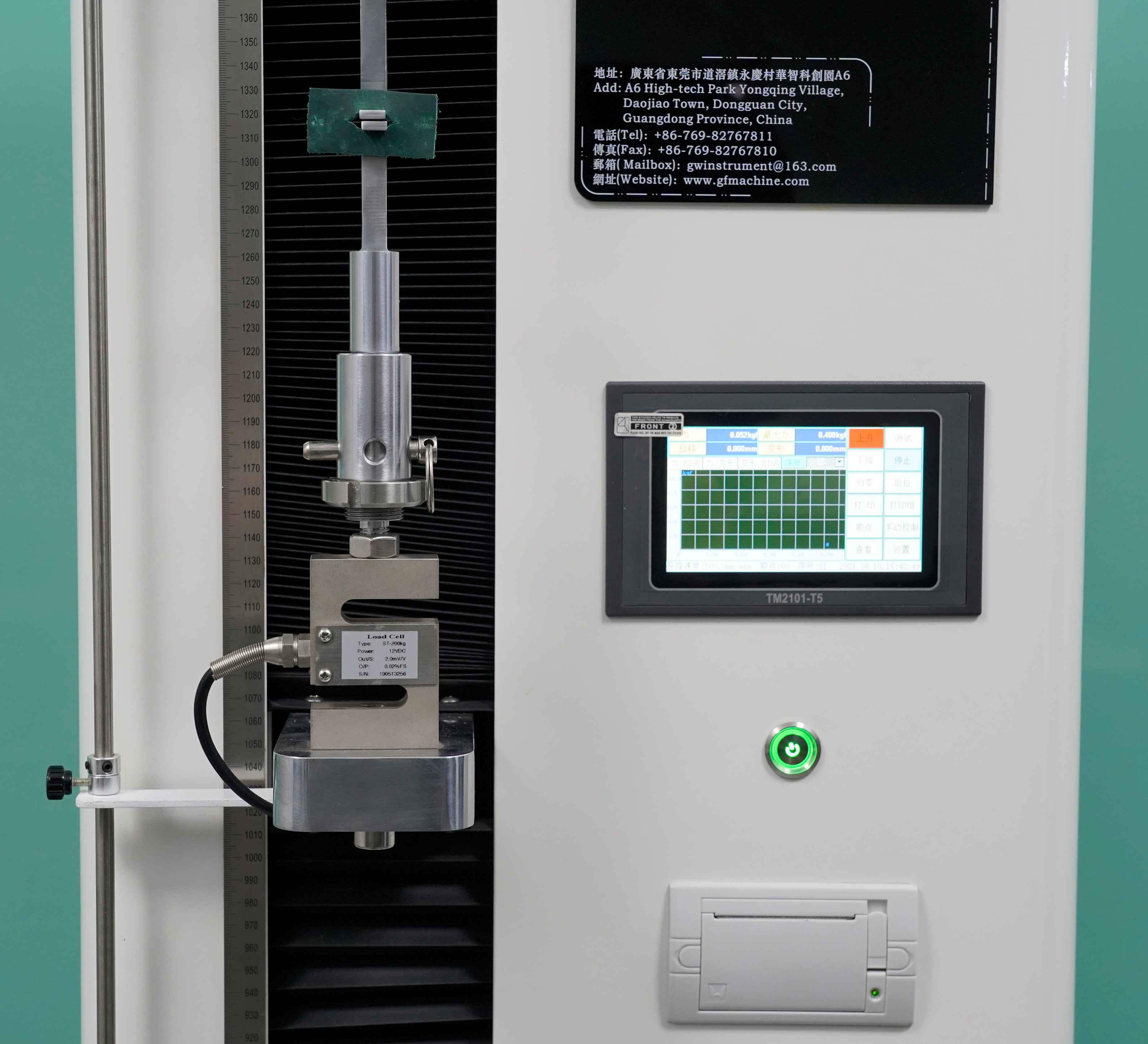 Machine de test électronique en cuir électronique pour le plastique